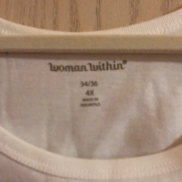 Woman’s within 4X plus size white blouse - Picture 4 of 5